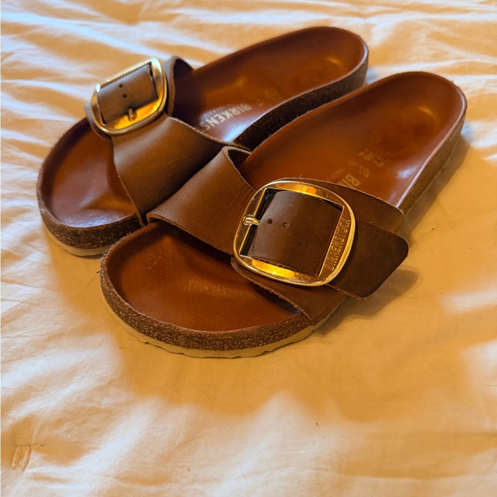 Birkenstock Madrid Big Buckle Leather Sandals Size 37 Regular